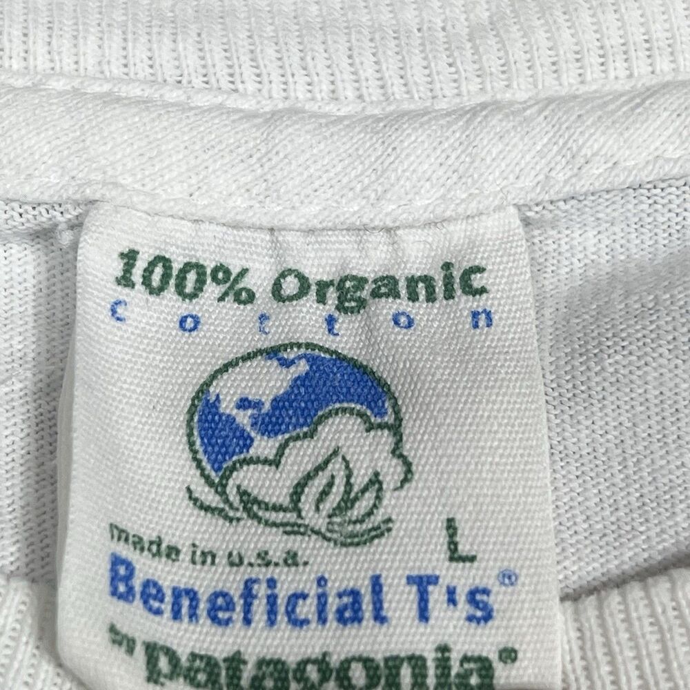 Vtg Patagonia Beneficial T's Short Sleeve T Shirt Men’s Large USA Organic Cotton - Picture 9 of 12